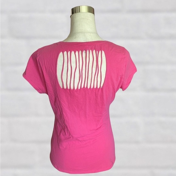 Ransom Pink and Blue Graphic Tee Angel Wings and Heart - Picture 2 of 4